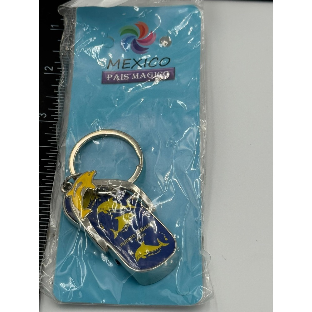 Puerto Penasco Mexico‎ Flip Flop Dolphin Keychain Bottle Opener Rocky Point New